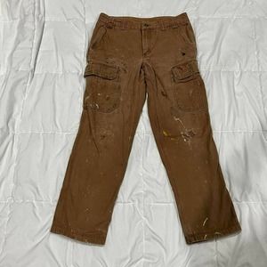Distressed vintage workwear pants